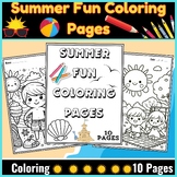 Summer Fun Coloring Pages (10 Pages)