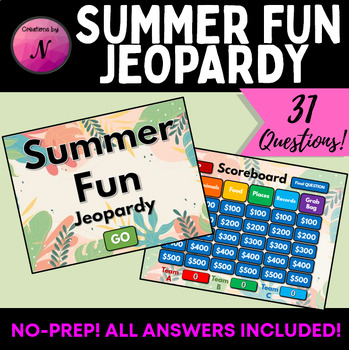 Preview of Summer Fun Jeopardy | End of Year Game