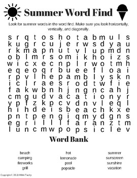 summer fun language arts worksheet packet by the quirky educator