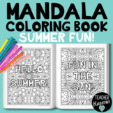 Summer Fun Mandala Coloring Book, Mandala Coloring Pages, 