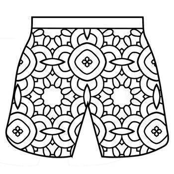 swim trunks coloring page
