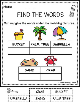 summer fun multi subject worksheets for preschool by chloe s teaching corner