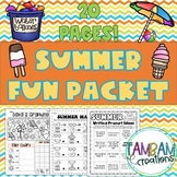 Summer Fun Packet | Early Finishers