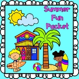 Summer Fun Packet:  Pre-K/Kindergarten