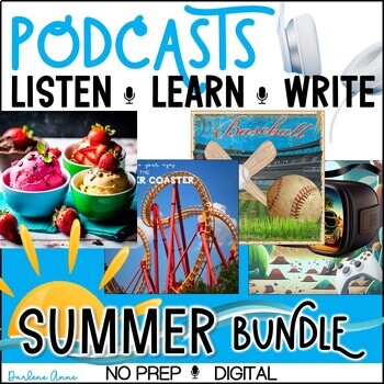 Preview of Summer Fun Podcast Listening and Writing Activities