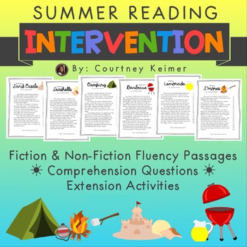 Preview of Summer Fun Reading Intervention Fluency & Comprehension {Grade 3}