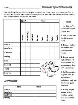 summer fun six logic puzzles and brain teasers for middle school students