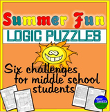 Summer Fun Six Logic Puzzles and Brain Teasers for Middle 