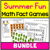 Summer Fun Themed Math Fact Games - Doubles, Near Doubles,