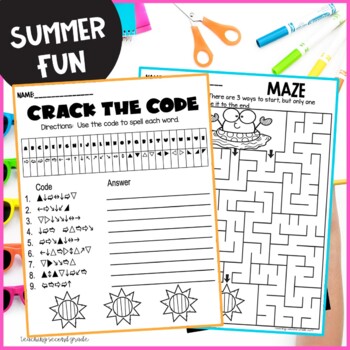 summer fun worksheets by teaching second grade tpt