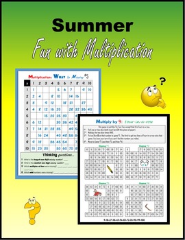 Preview of Summer Fun with Multiplication - Independent Work Packet