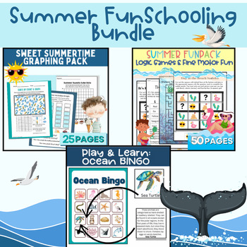 Preview of Summer FunSchooling Bundle- 135 Pages of Multi-Sensory Fun, Games & Activities!