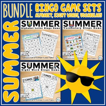 Preview of Summer Bingo Game Bundle {Digital Resource & Printable}