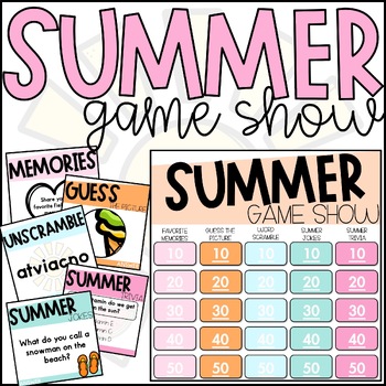 Preview of Summer Game Show | Last Day of School No Prep Game | End of the Year
