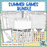Summer Games Activities Bundle - Word Searches, BINGO, & M