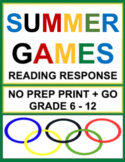 Summer Games Reading Activities | Printable & Digital