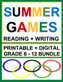 Summer Games Reading and Writing Activities | Printable & Digital