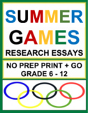 Summer Games Research Project | Printable & Digital