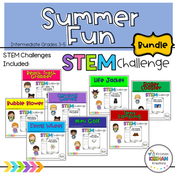 Preview of Summer Fun STEM Challenge Bundle - Third, 3rd, Fourth, 4th, Fifth, and 5th