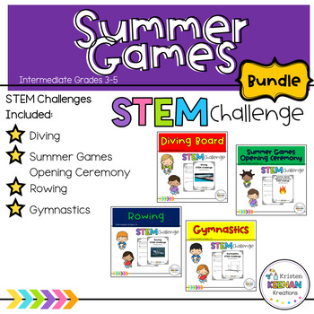 Preview of Summer Games STEM Challenge Bundle - Third, 3rd, Fourth, 4th, Fifth, 5th