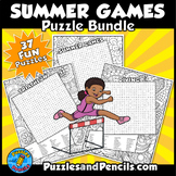 Summer Games Word Search Puzzle with Coloring BUNDLE | 37 
