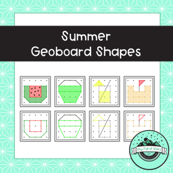 Preview of Summer Geoboard Task Cards
