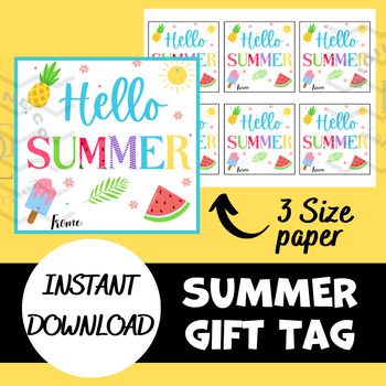 Preview of Summer Gift Tag craftivity June July handwriting activities morning work booklet