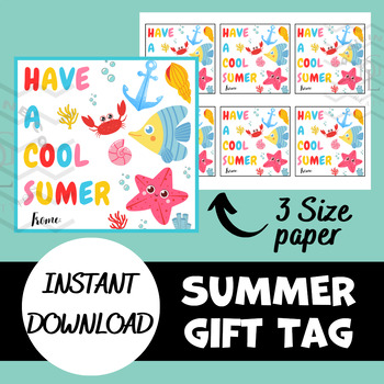 Preview of Summer Gift Tag crafts creative writing Activities classroom Bulletin Board idea