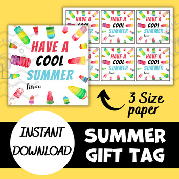 Preview of Summer Gift Tag crafts word wall social emotional studies middle high school 8th