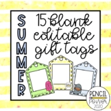 Summer Gift Tags | 15 Designs | Blank & Editable