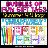 Summer Gift Tags End of School Gift Tags Bubbles Gift Tags