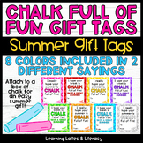 Summer Gift Tags End of School Gift Tags Chalk Gift Tags C