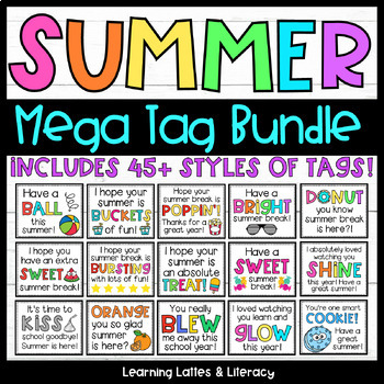 Preview of Summer Gift Tags For Students End of School Year Candy Treat Tags for Students