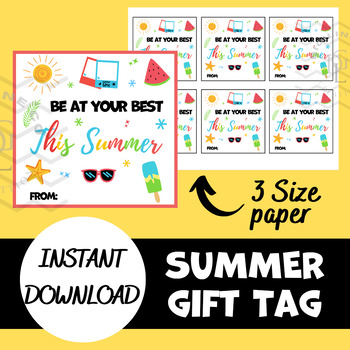 Preview of Summer Gift Tags crafts classroom decor posters activities 7th 8th 9th 10th 11th