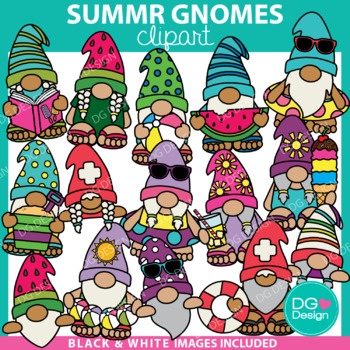 Preview of Summer Gnomes Clipart