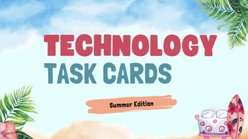 Preview of Summer Google Apps Task Cards Version 1