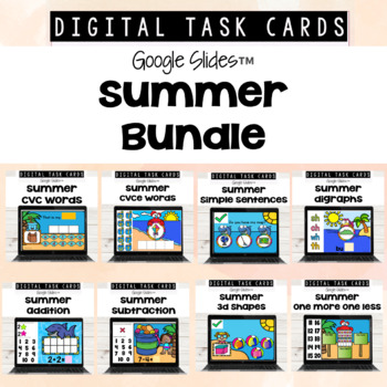 Preview of Summer Google Slides™ Kindergarten Bundle