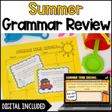 Summer Grammar Task Cards | Digital Summer/End of Year Gra