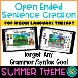Summer Grammar and Syntax | Open Ended Sentence Creation |