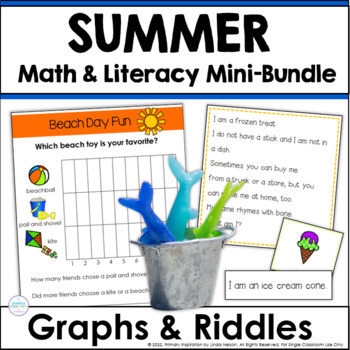 Preview of Summer Graphs and Vocabulary Riddles Bundle