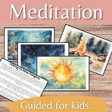 Summer Guided Meditation Cards for Children Emotional Regu
