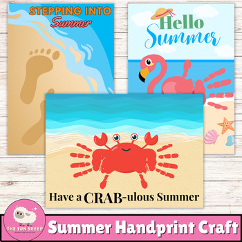 Summer Handprint Craft | Handprint Keepsake art Activity - Summer Art