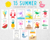 Summer Handprint Craft, Summer Craft, Summer Art, Summer A