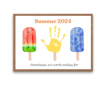 Preview of Summer Handprint Craft, Summer Handprint Art, Summer Craft, Summer for Kids