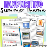 Summer Handwriting Practice for ESL, SLIFE, and SPED students