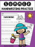 Summer Sentence Handwriting Practice | Tracing and Writing