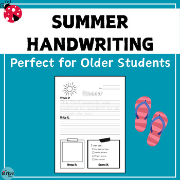 Preview of Summer Handwriting Practice for Older Students // 25 Worksheets