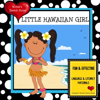 Preview of Summer Hawaii Early Reader Literacy Circle PRE-K Speech Therapy Autism