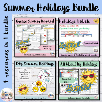 Summer Holiday - ESL-EFL Bundle by Mrs Recht's Virtual Classroom