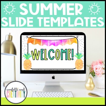 Preview of Summer Holiday Google Slides Template | Distance Learning